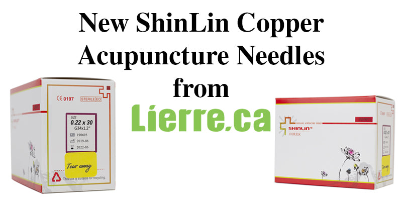 New ShinLin copper acupuncture needles from Lierre.ca Canada