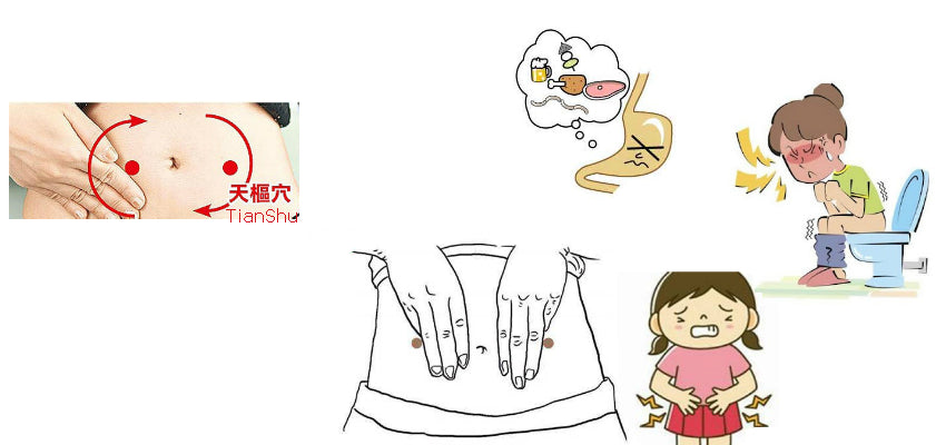Acupuncture point Tian Shu (ST 25)