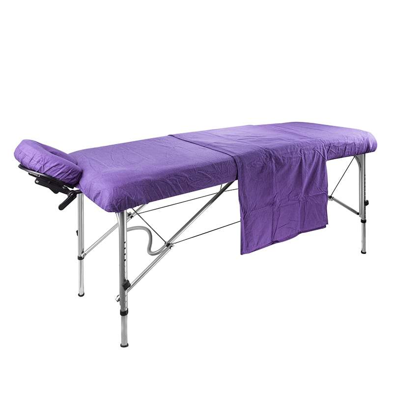 Massage table linens from Lierre.ca
