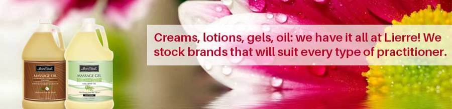 Massage oils lotions and creams from Lierre.ca Canada