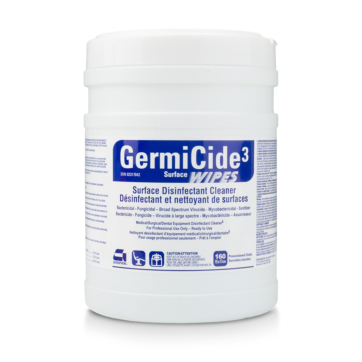 GermiCide3 Disinfectant Surface Wipes 160pcs