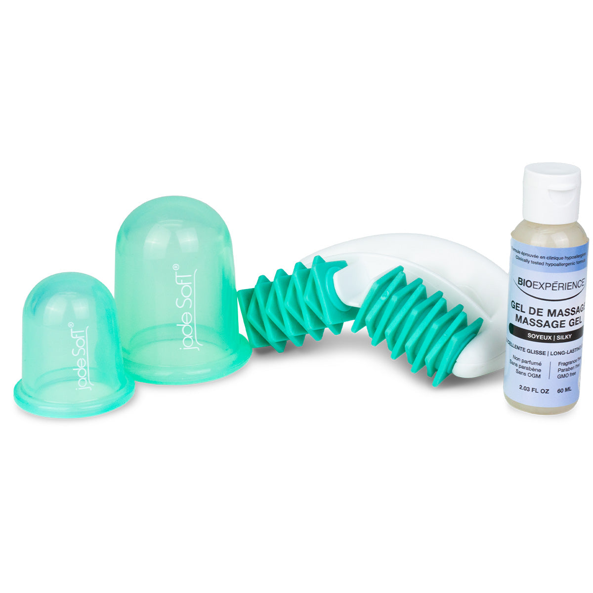 Jade Soft® Anti-Cellulite Cupping & Massage Roller Kit