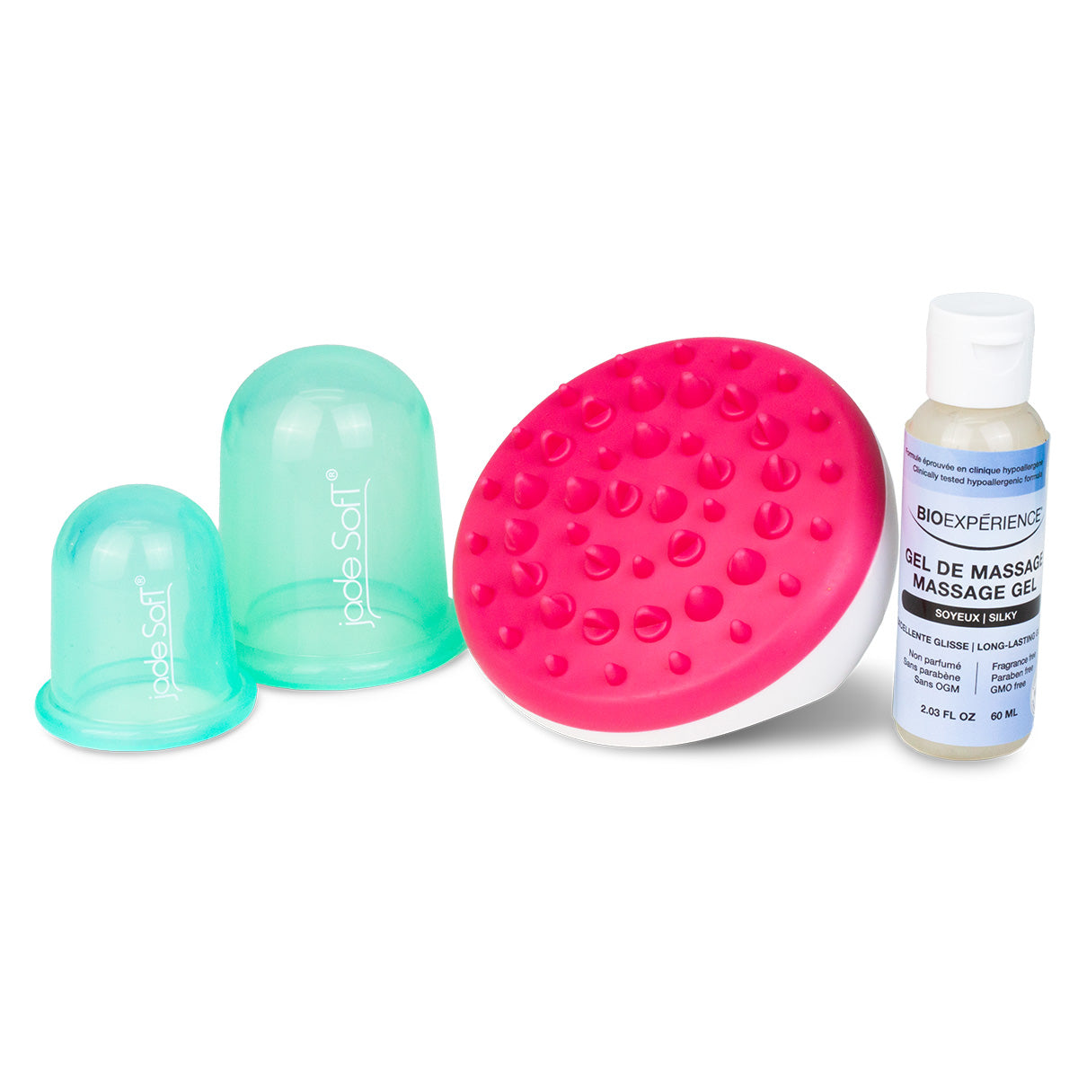 Ensemble de ventouses en silicone anti-cellulite Jade Soft®