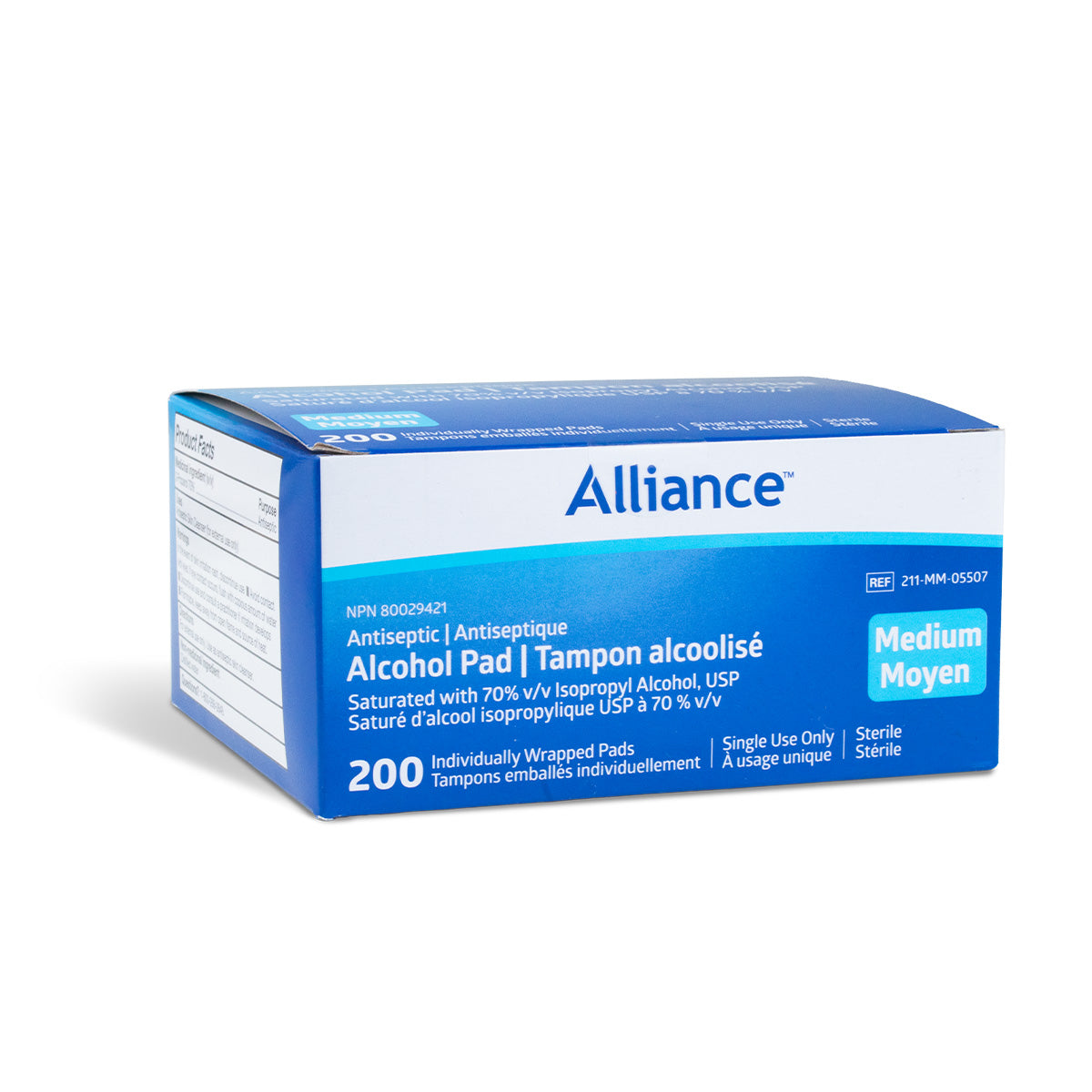 Tampons de préparation avec alcool - Alliance