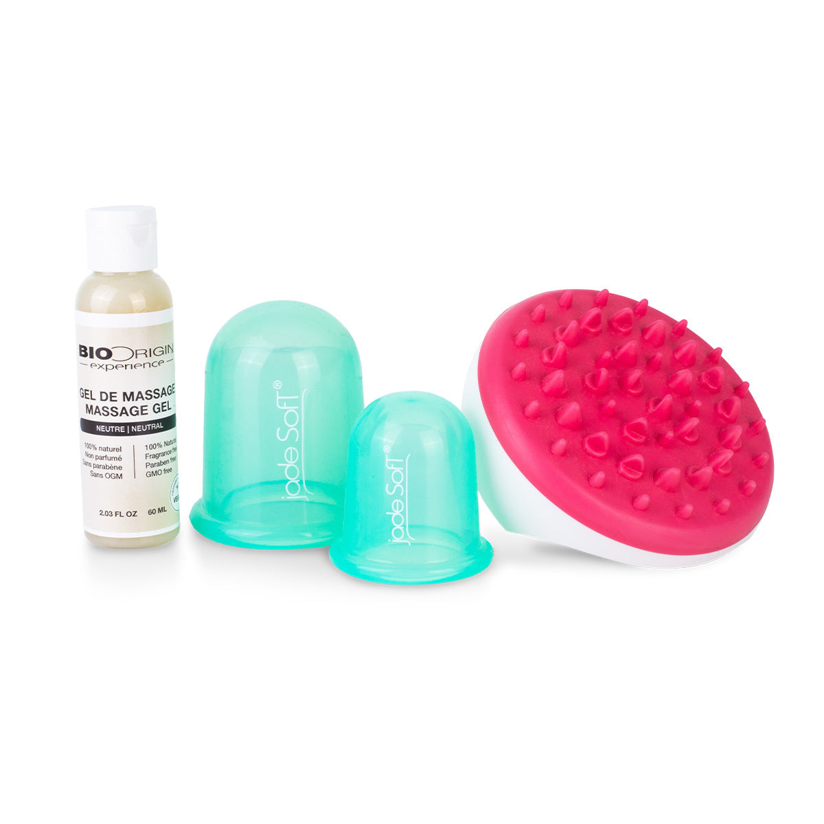 Ensemble de ventouses en silicone anti-cellulite Jade Soft®