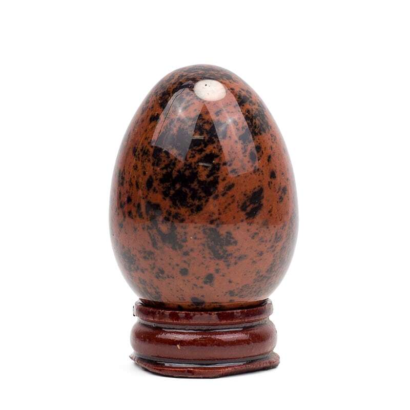 Natural Handcarved Mahogany Obsidian Egg