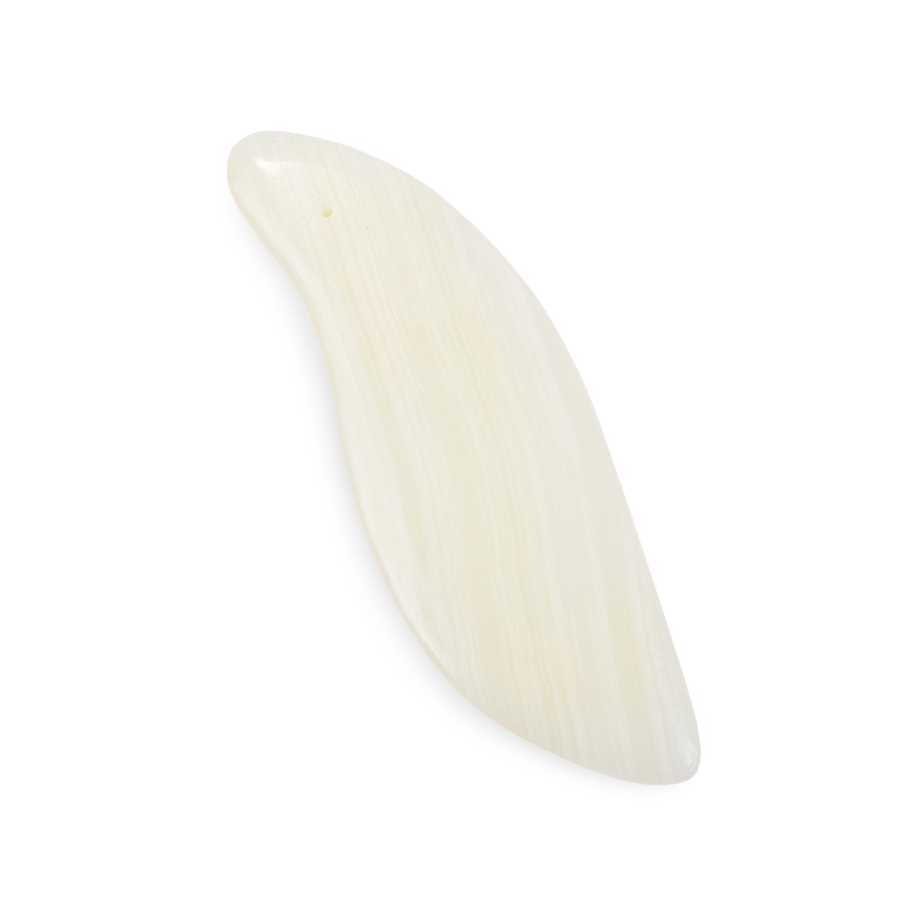 White Agate Gua Sha (Whale Shaped)