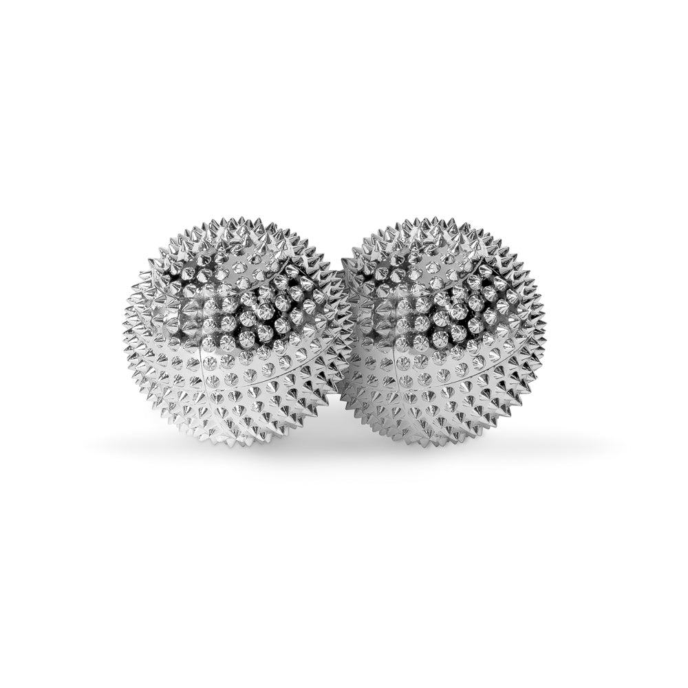 Acupressure spiky magnetic massage balls, pair