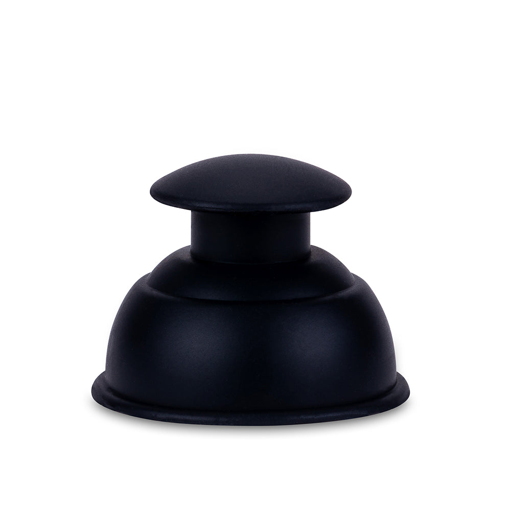 Black Silicone Cupping with build-in knob