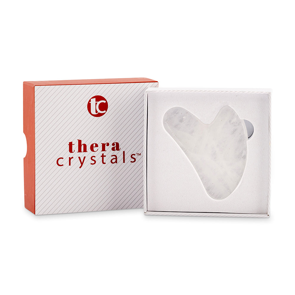 Clear Quartz Gua Sha (heart shape) - Thera Crystals®