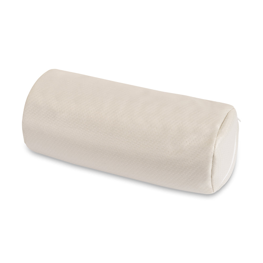 Massage bolster filled with buckwheat hulls