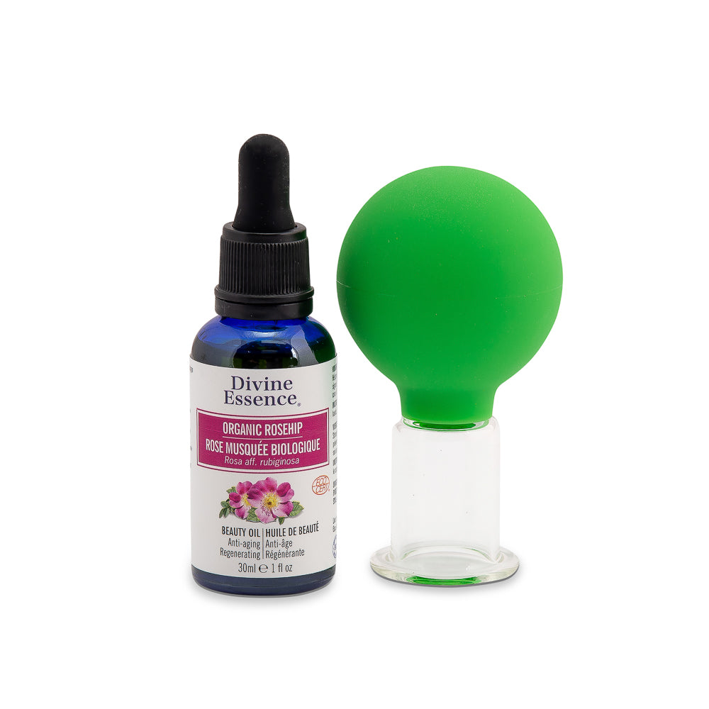 Jade Soft® Glass Facial Cupping + Organic Beauty Oil Kit