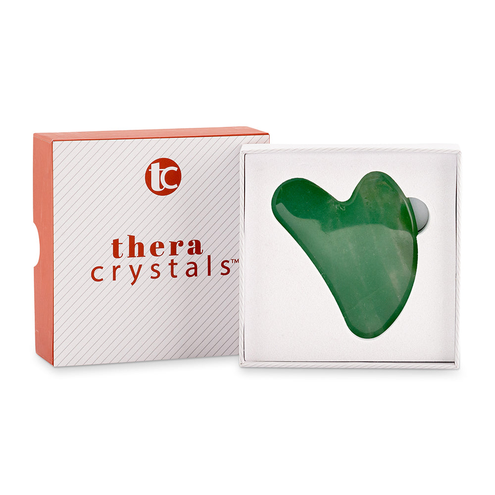 Jade Gua Sha (heart shape) - Thera Crystals®