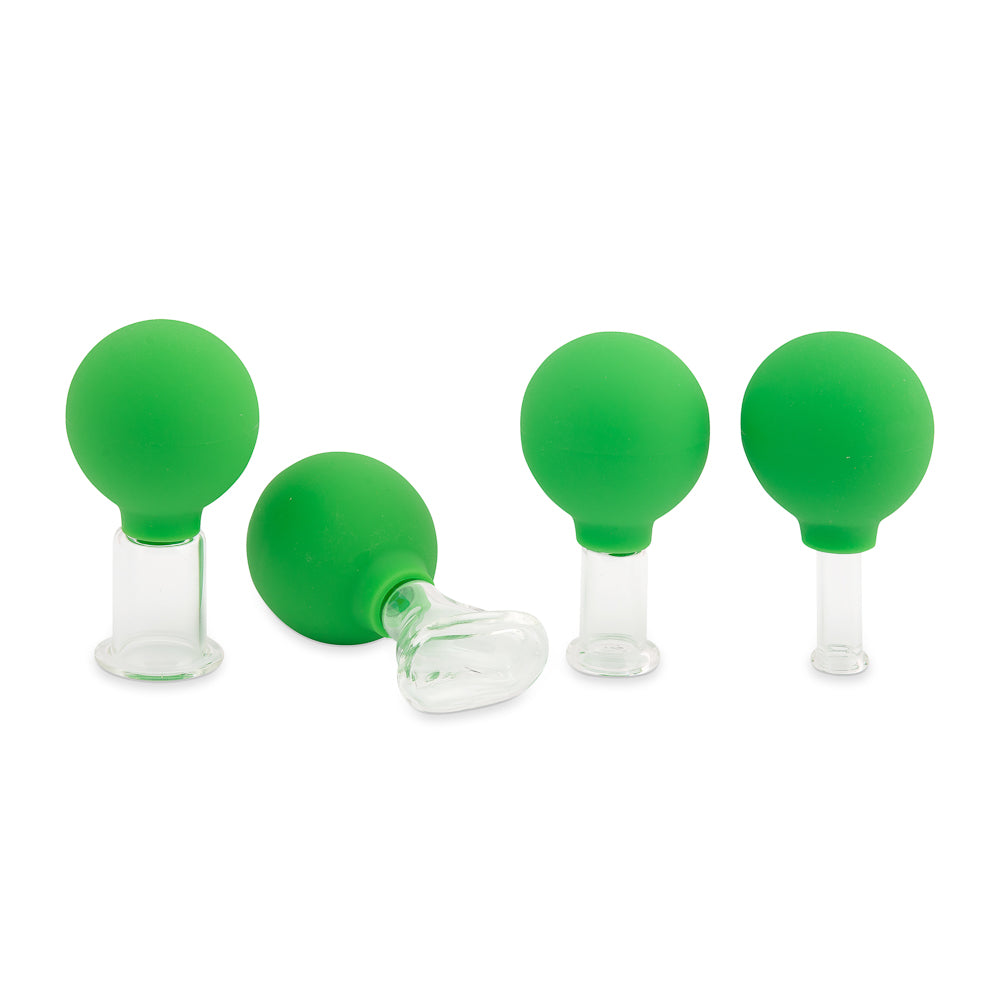 Jade Soft Glass Facial and Body Cupping Set Pro 4pcs