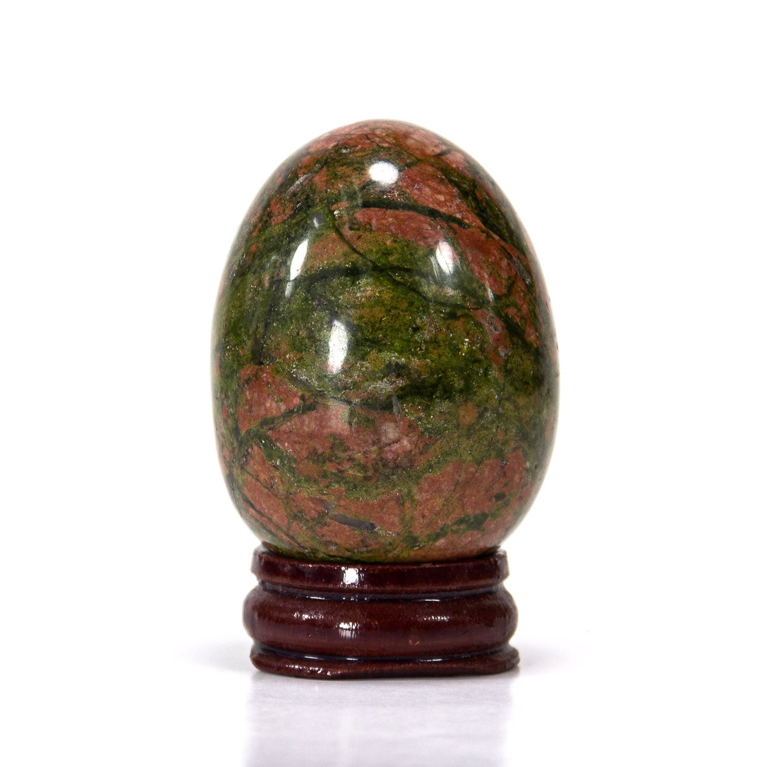 Natural Handcarved Unakite Gemstone Egg