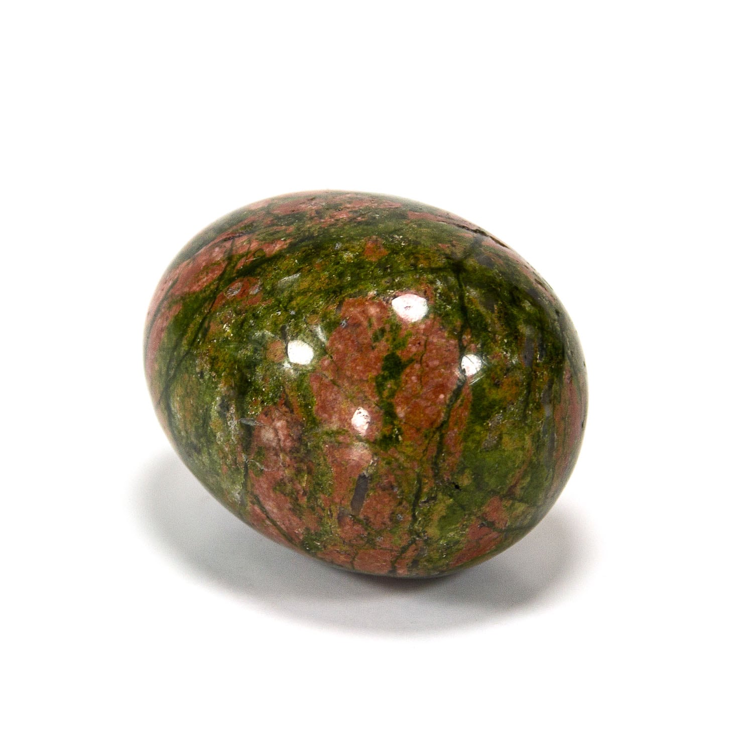 Natural Handcarved Unakite Gemstone Egg