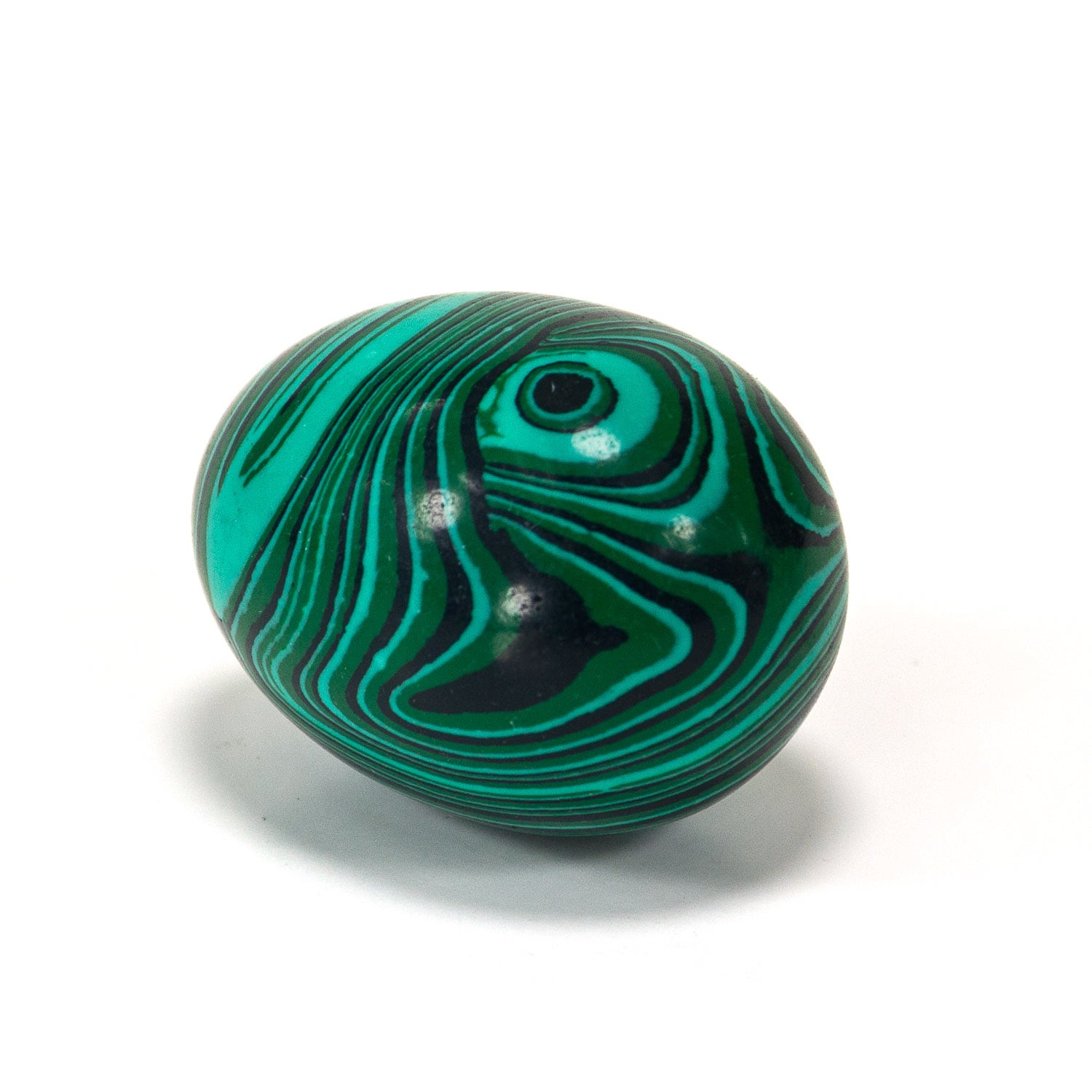 Natural Handcarved Malachite Gemstone Egg