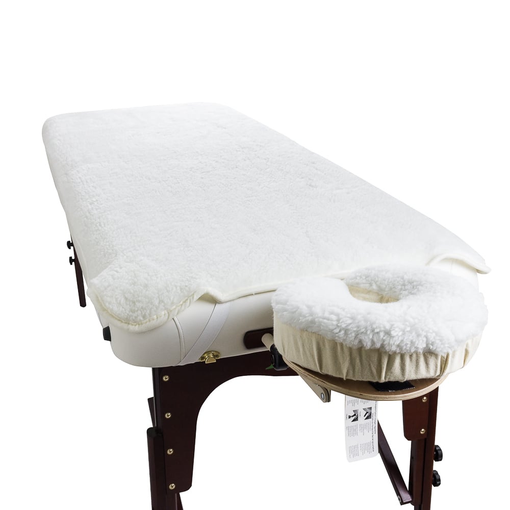 Massage Table and Headrest Cover Fleece Set