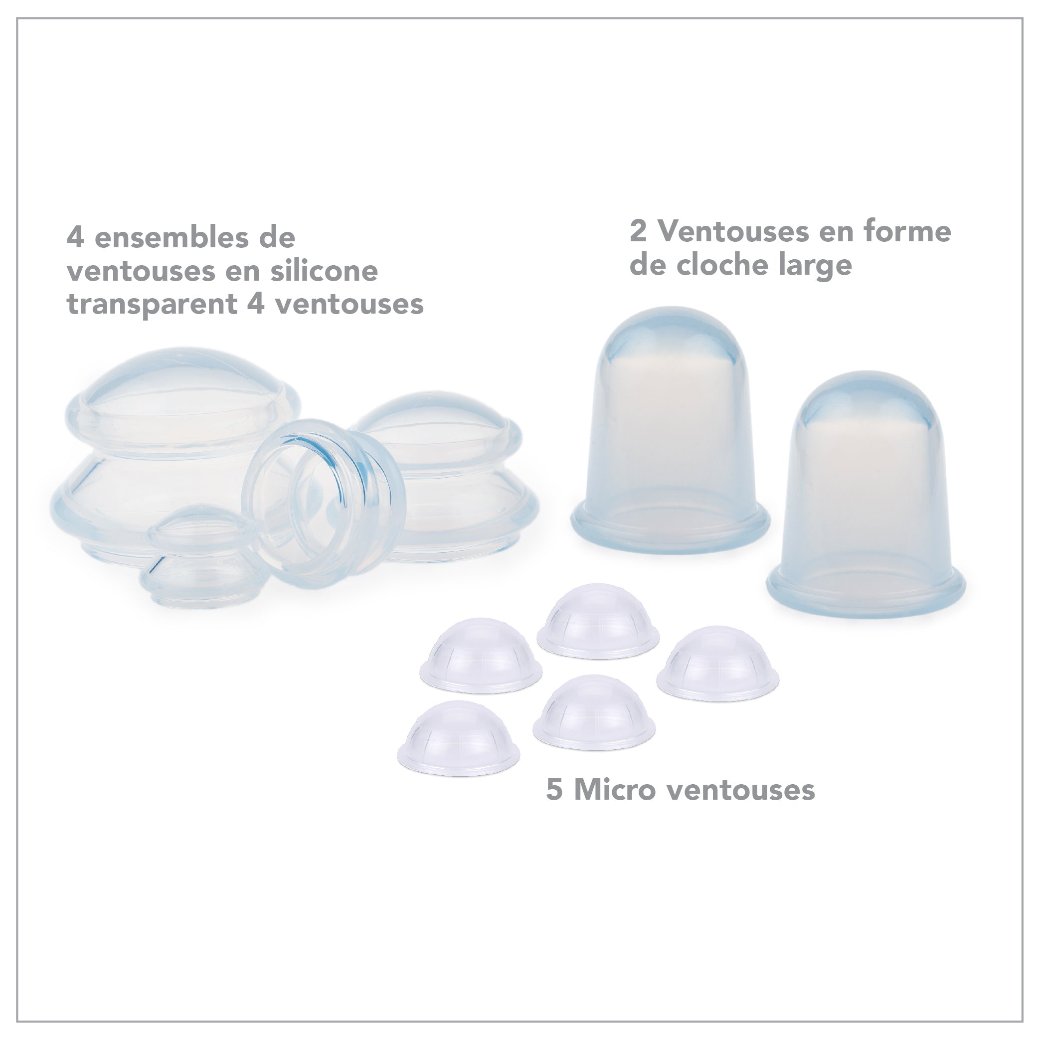 Selected silicone cupping set for Institut Axis