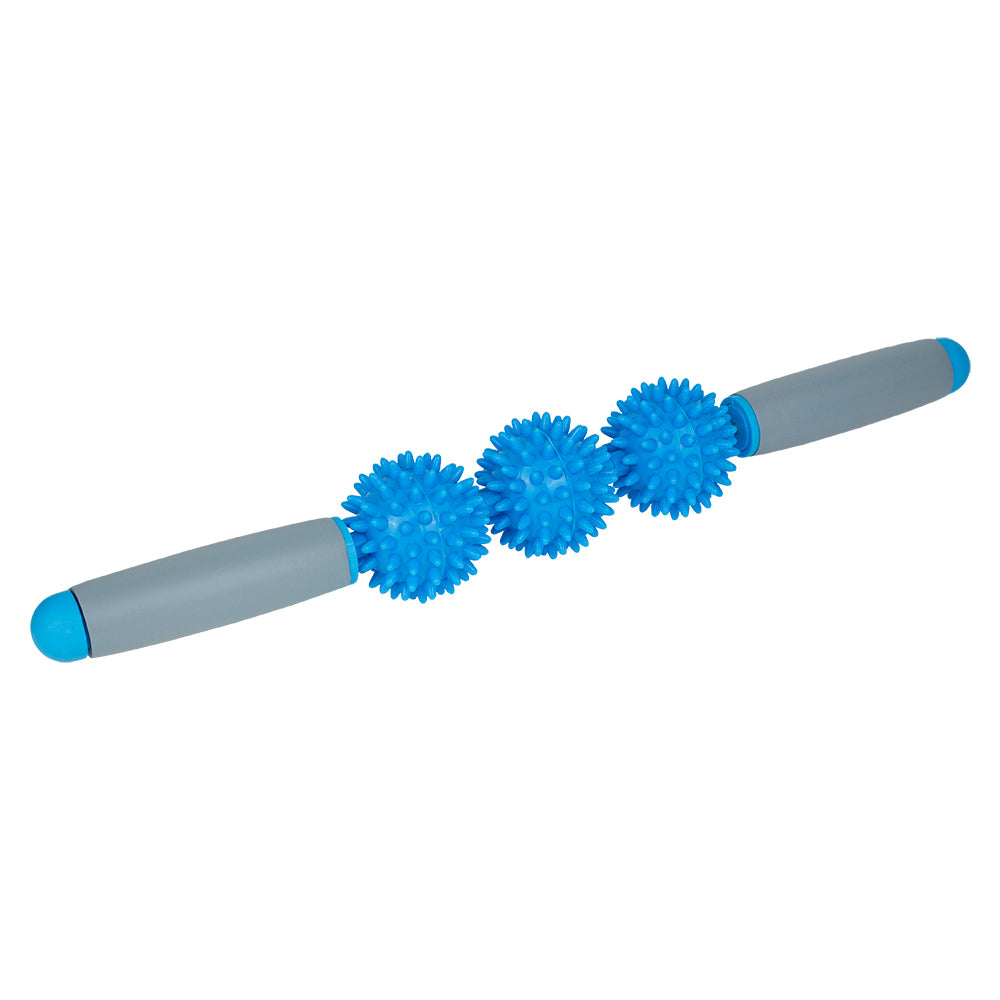 Fitness foam roller set, with 1 spiky massage ball and 1 spiky massage roller stick