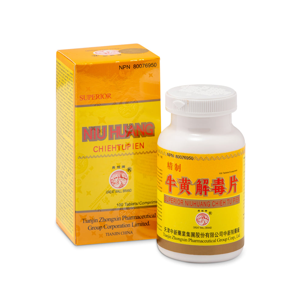 Chinese Herbs Niu Huang Chien Tu Pien 100 Tablets