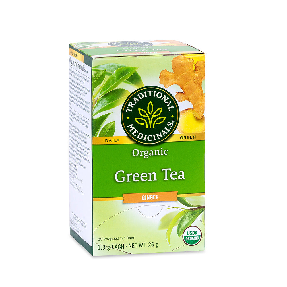 Traditional Medicinals Tea - Organic Green Tea Ginger - 26g, 20 tea bags