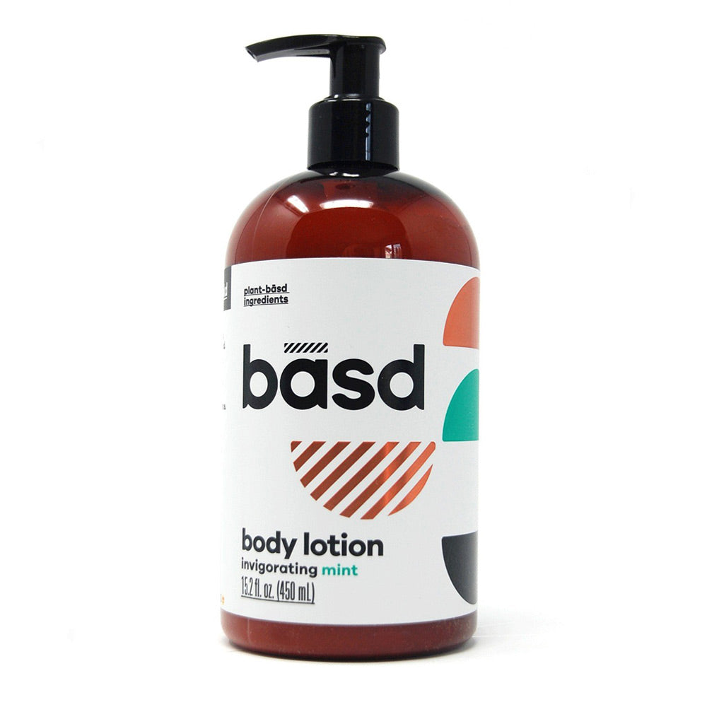 Basd body lotion with invigorating mint