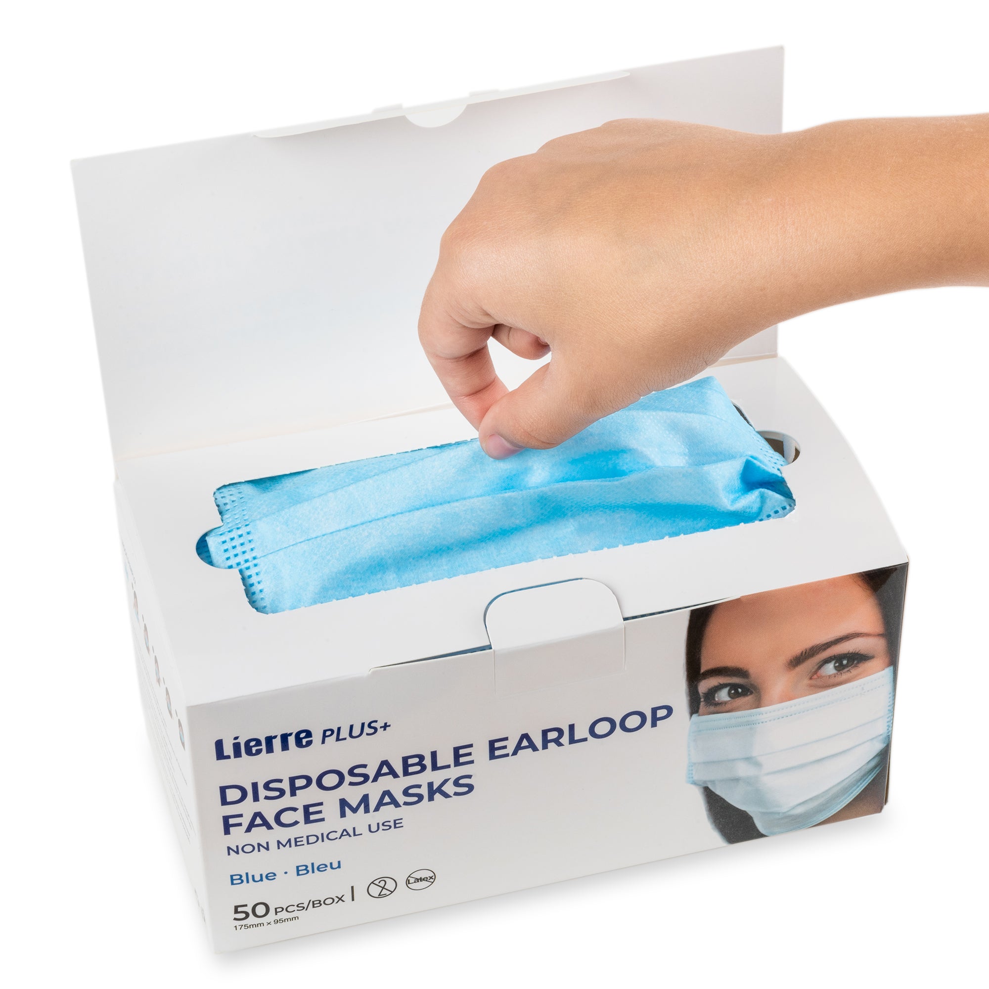 Lierre Plus disposable earloop face masks (BPF>95%) 50pcs