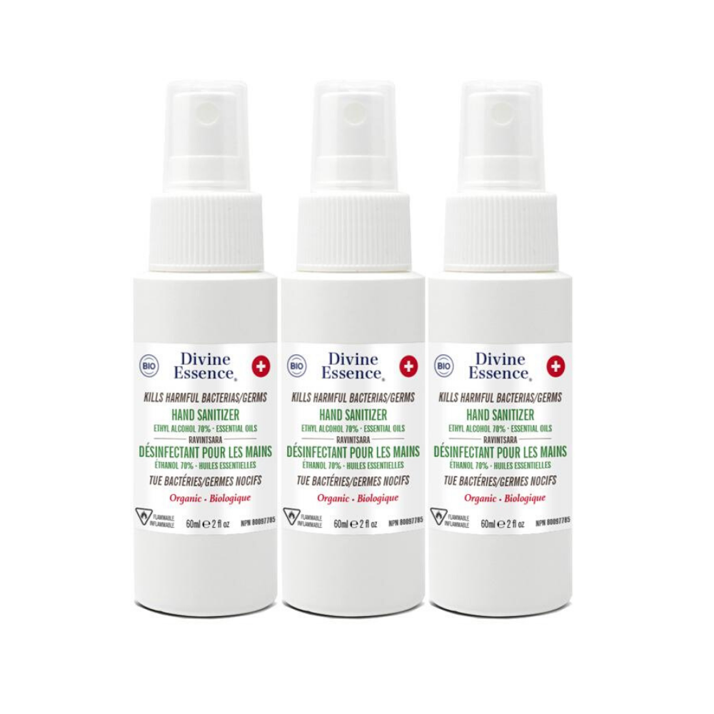 Divine Essence Hand Sanitizer - Ravintsara sprayer 60ml (3 bottles)