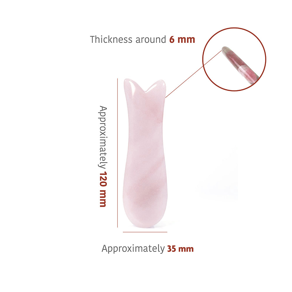 Rose Quartz Gua Sha (fish shaped) Thera Crystals®