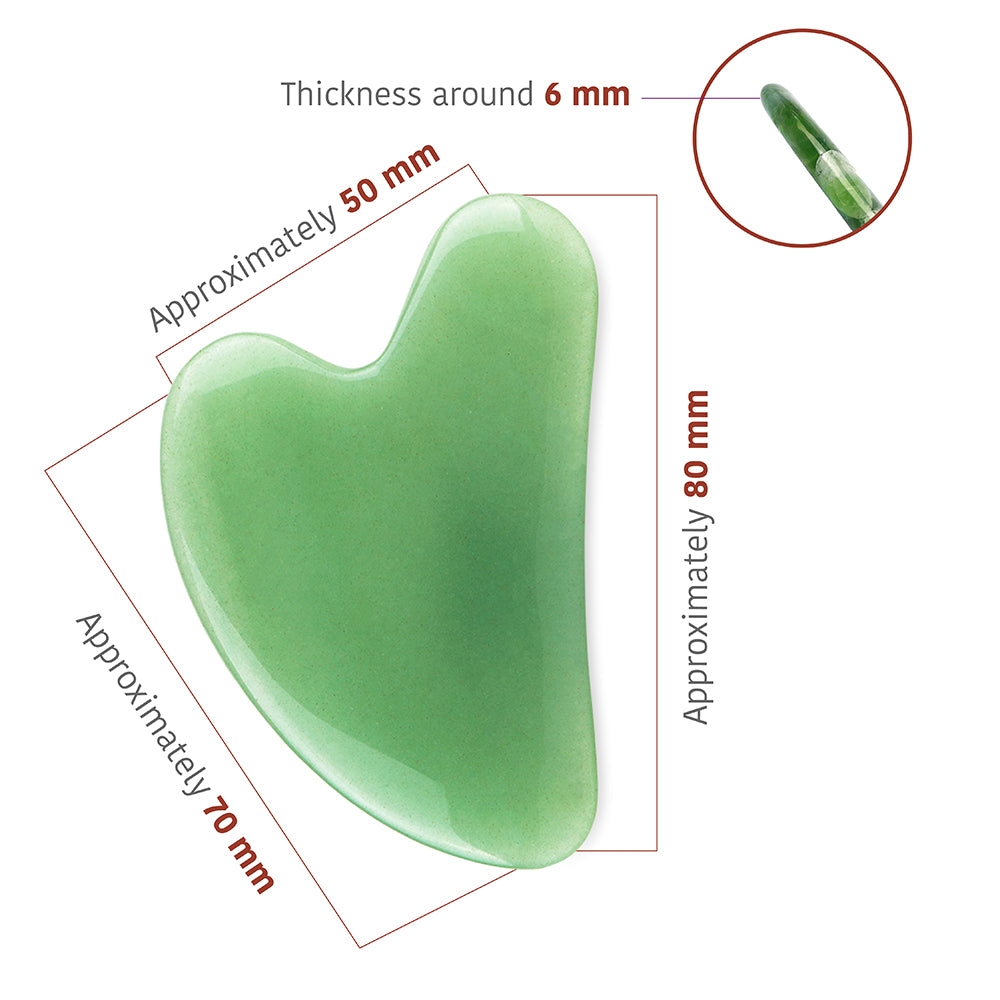 Jade Gua Sha (heart shape) - Thera Crystals®