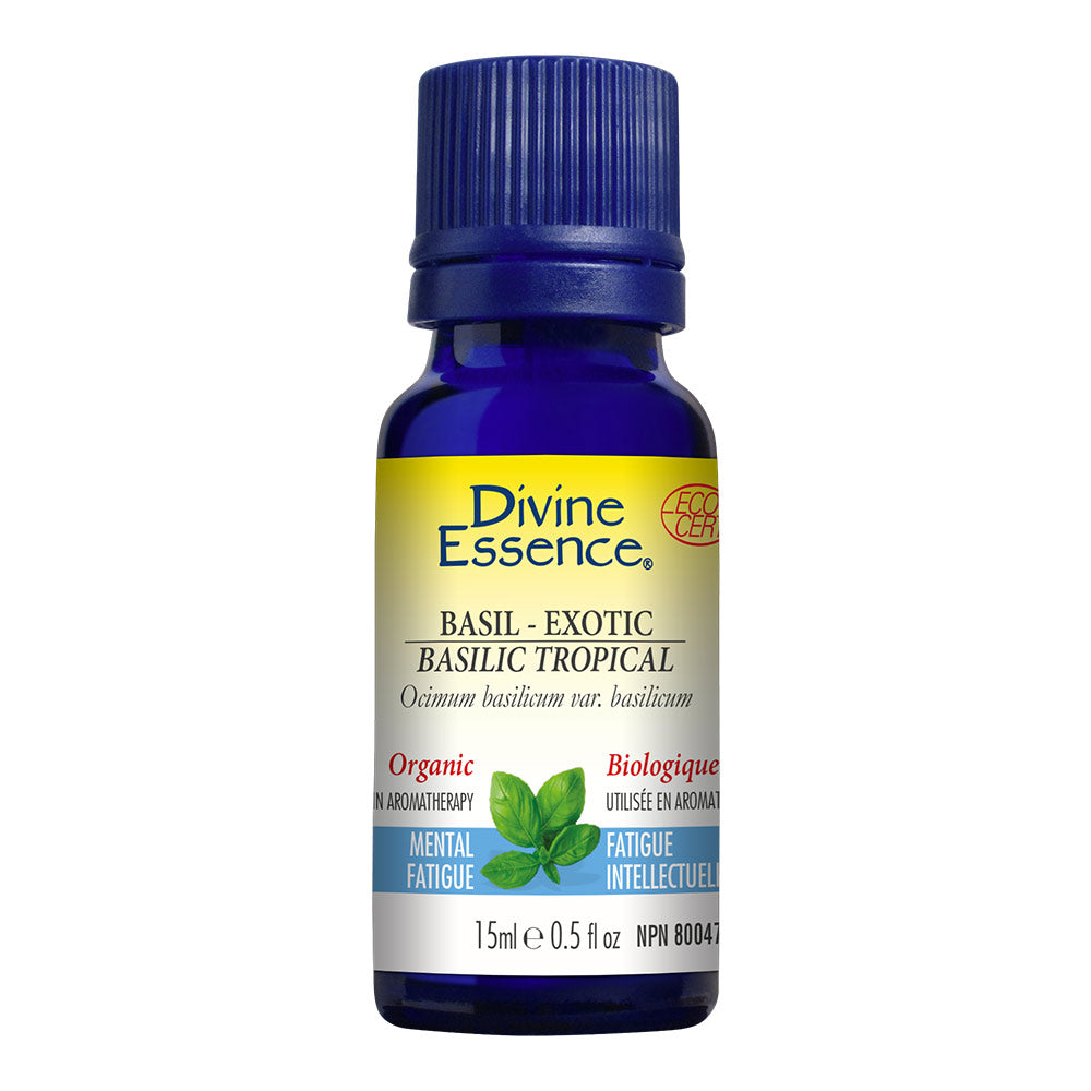 Basil Exotic Organic Essential Oil 15ml, DIVINE ESSENCE