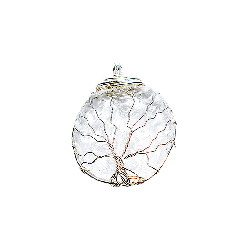 Clear Quartz Tree of Life Pendant