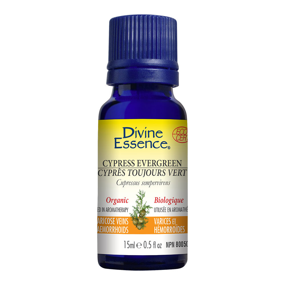 Cypress–Evergreen Organic Essential Oil 15ml, DIVINE ESSENCE