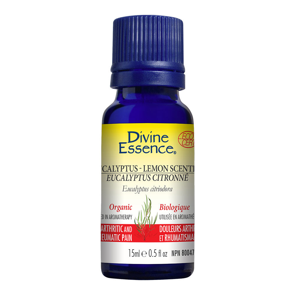 Eucalyptus Lemon-Scented Organic Essential Oil 15ml, DIVINE ESSENCE