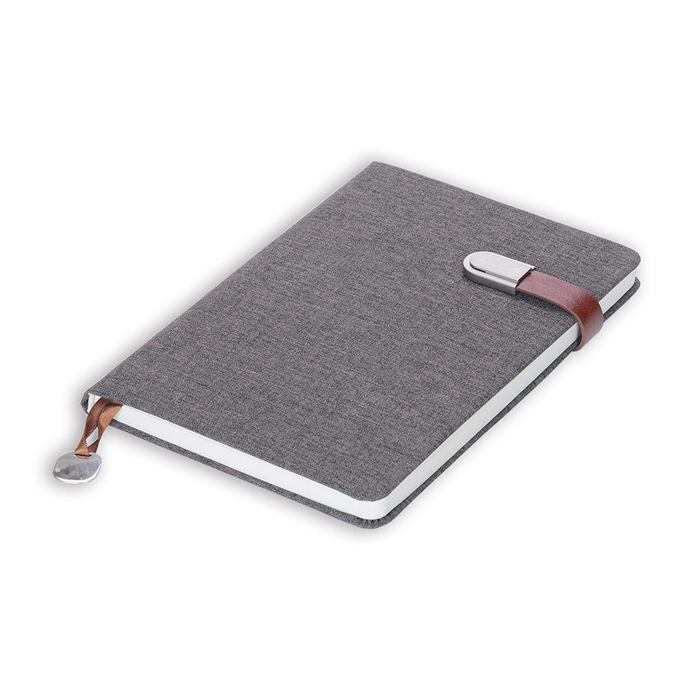 Fabric Notebook, 96 Sheets, A5, Khaki&Brown