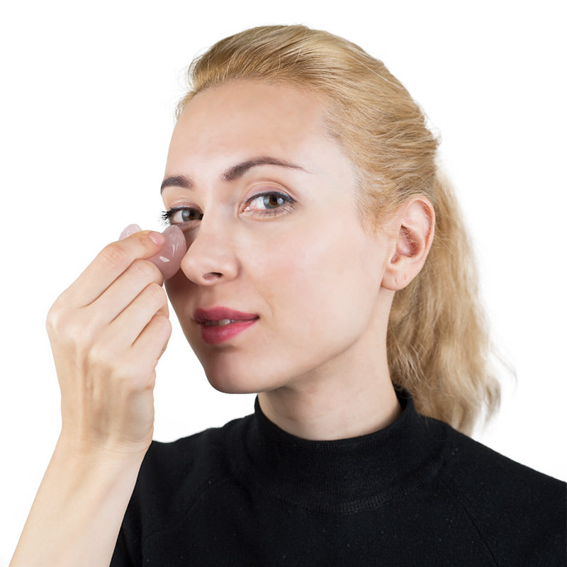 Rose quartz eye massage tool (rosebud)-Thera Crystals®