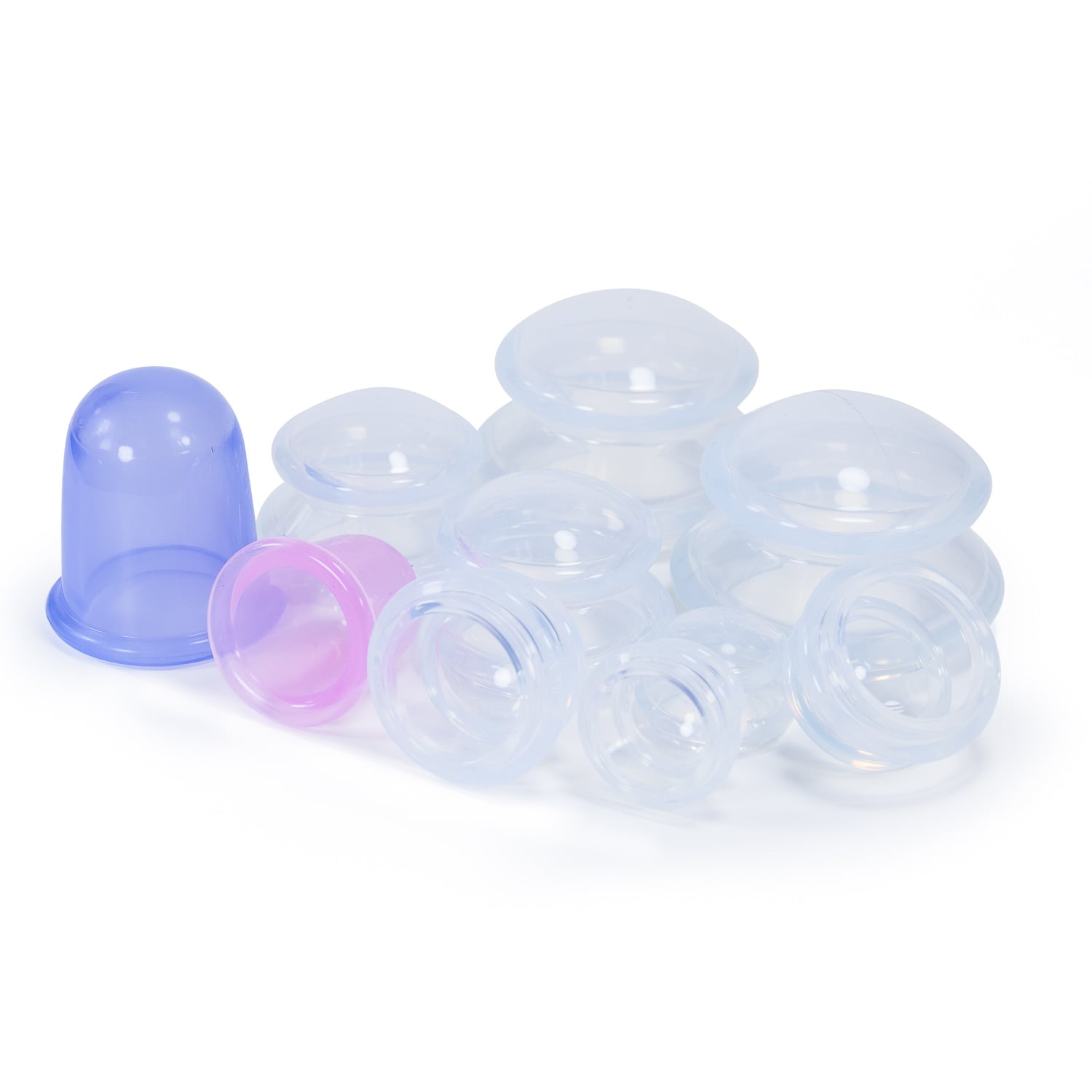 Natural Balance Clear Silicone Cupping Sets, 10 cups