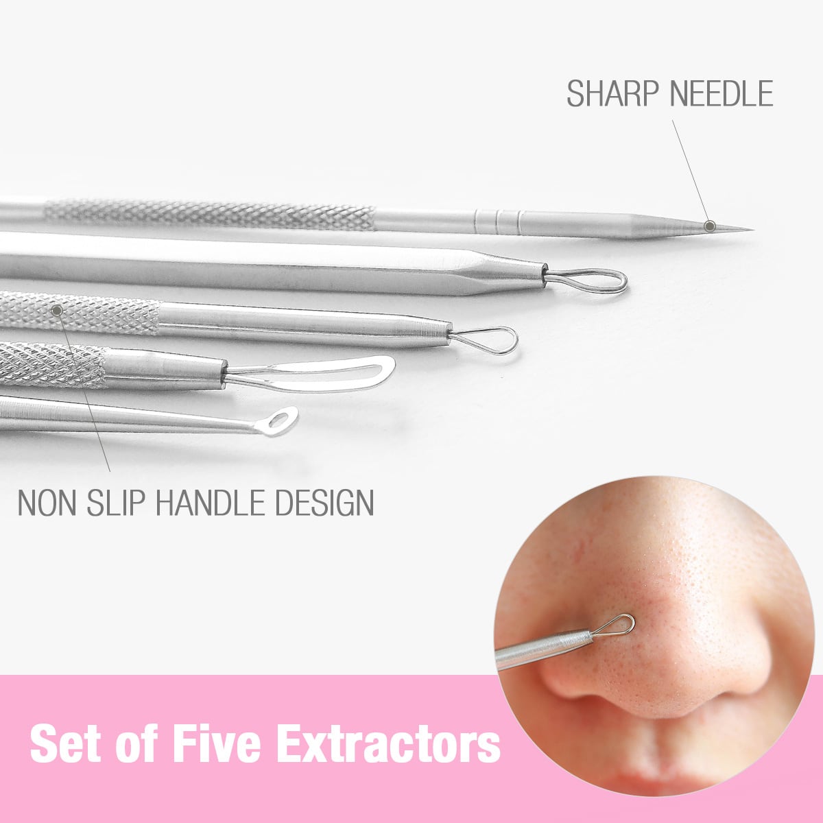 Blackhead Remover Pimple Extractor Tool Kit 