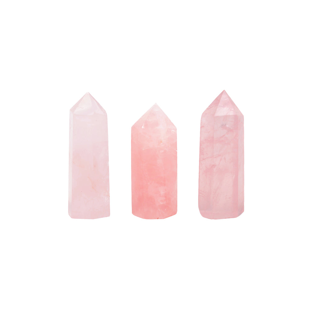 Rose Quartz Crystal Point for Acupressure