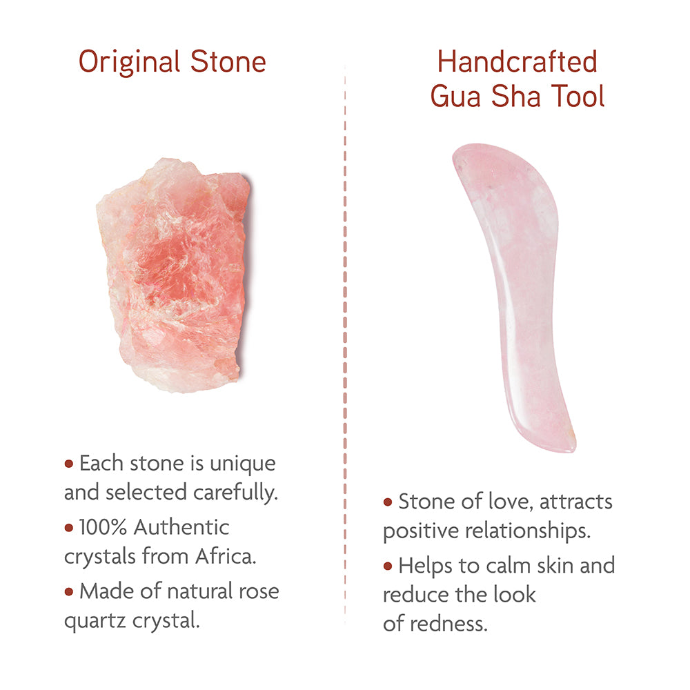 Rose Quartz Gua Sha (S shape) - Thera Crystals®
