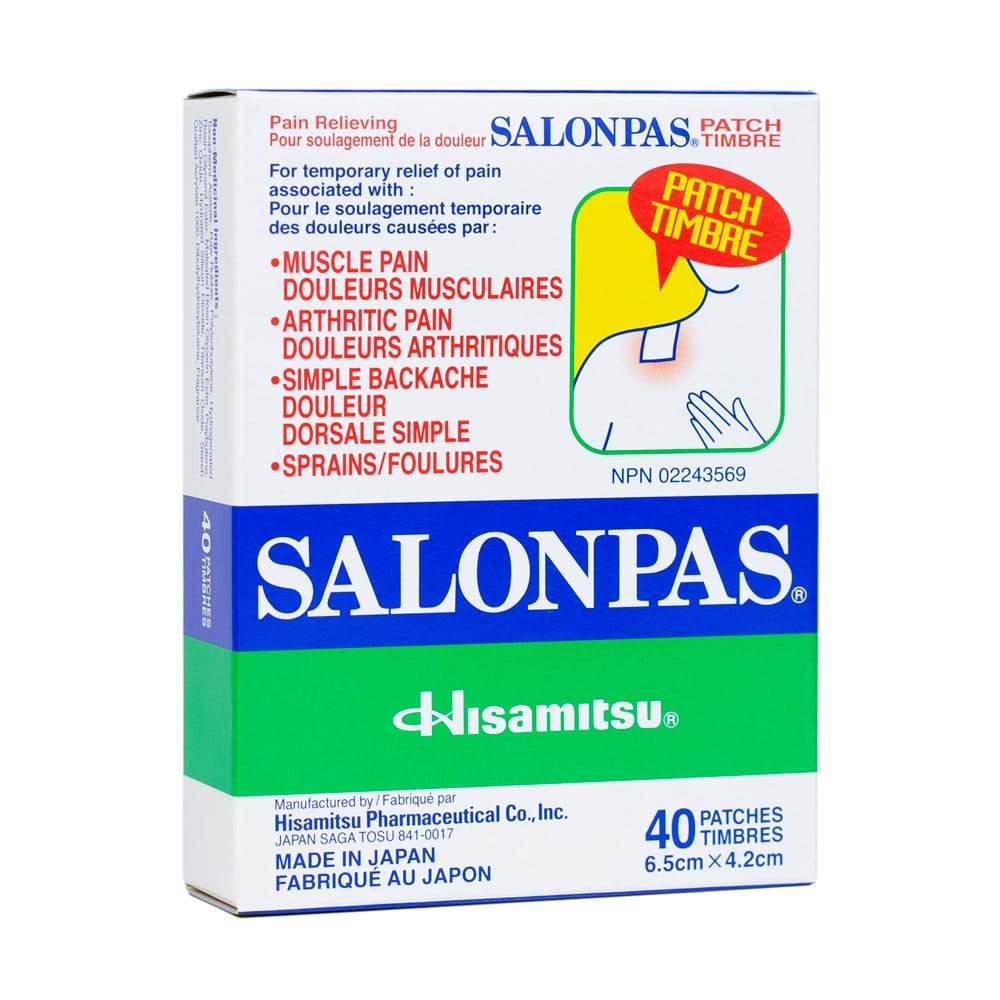 Salonpas patch for pain relieving