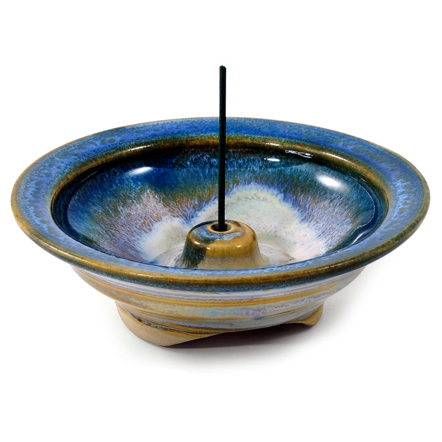 Shoyeido Round Incense Holder - Ocean Blue