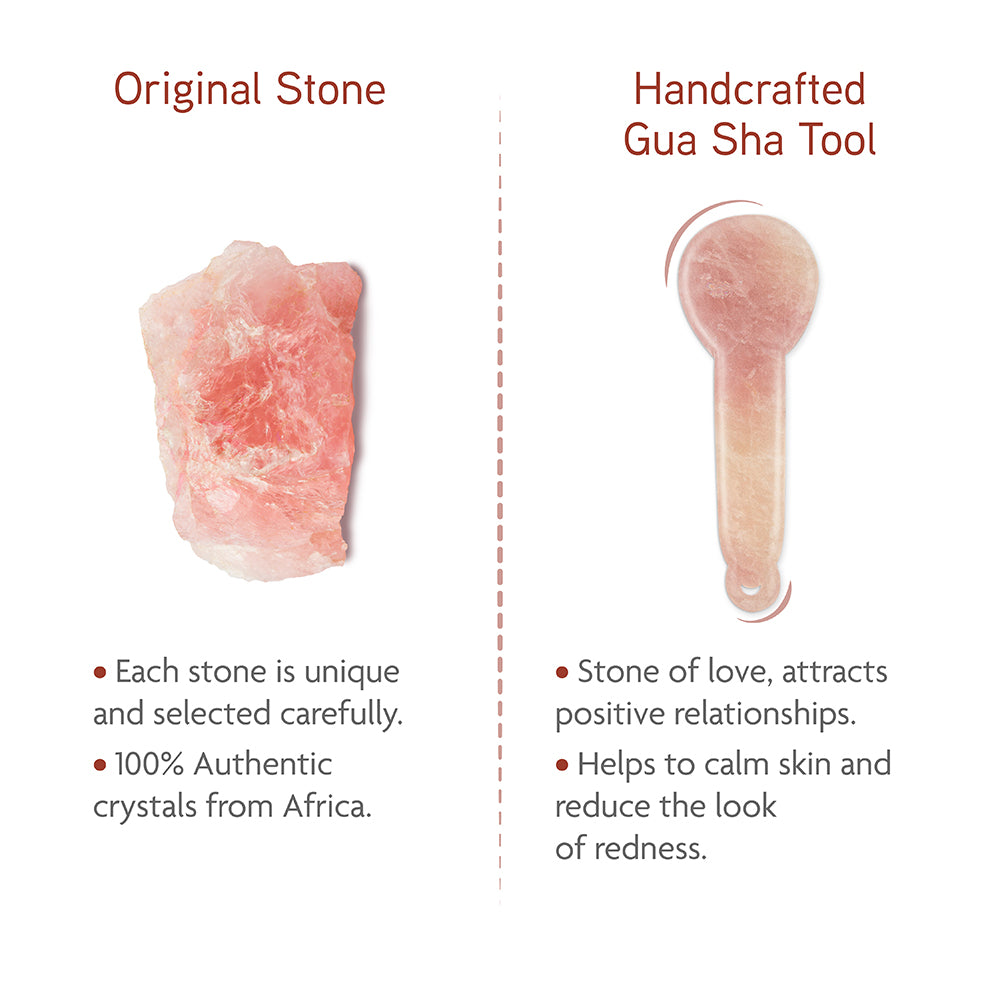 Rose Quartz Gua Sha Spoon - Thera Crystals®