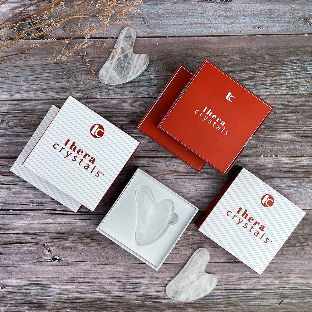 Clear Quartz Gua Sha (heart shape) - Thera Crystals®