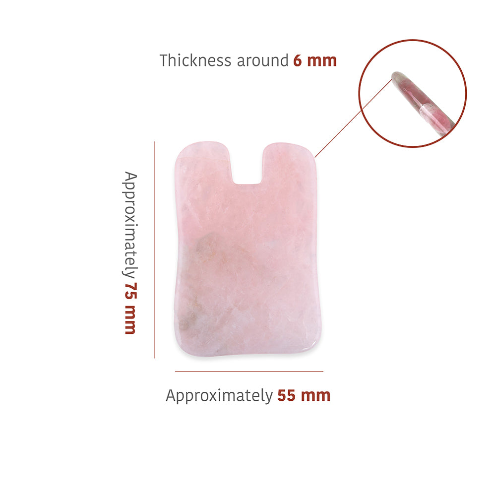 Rose Quartz Gua Sha (tooth shape) - Thera Crystals®